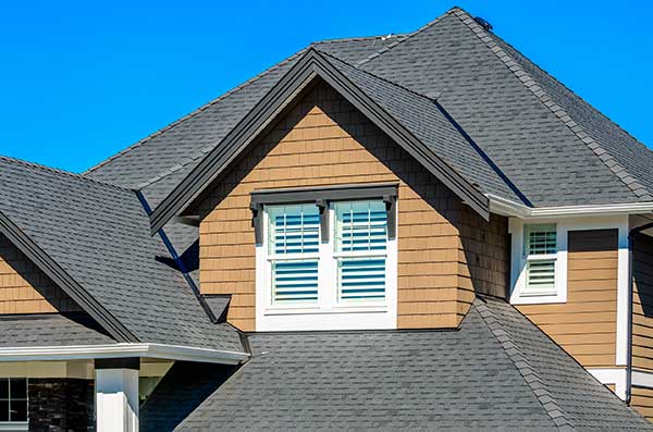 A roof on a house that is considering rubber roofing