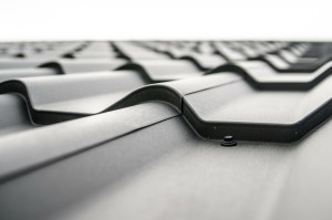 Commercial Metal Tile Roof Installation & Repair in Union City Close-up of wavy metal roof tile sheets on a commercial property in Union City